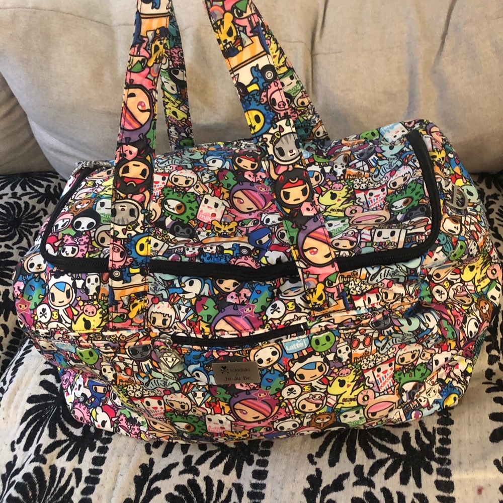 tokidoki x JuJuBe printed weekender luggage